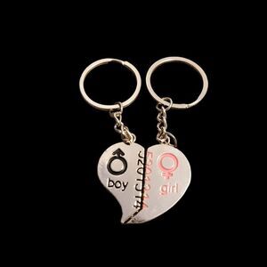 2/$20 brand new silver couple keychains